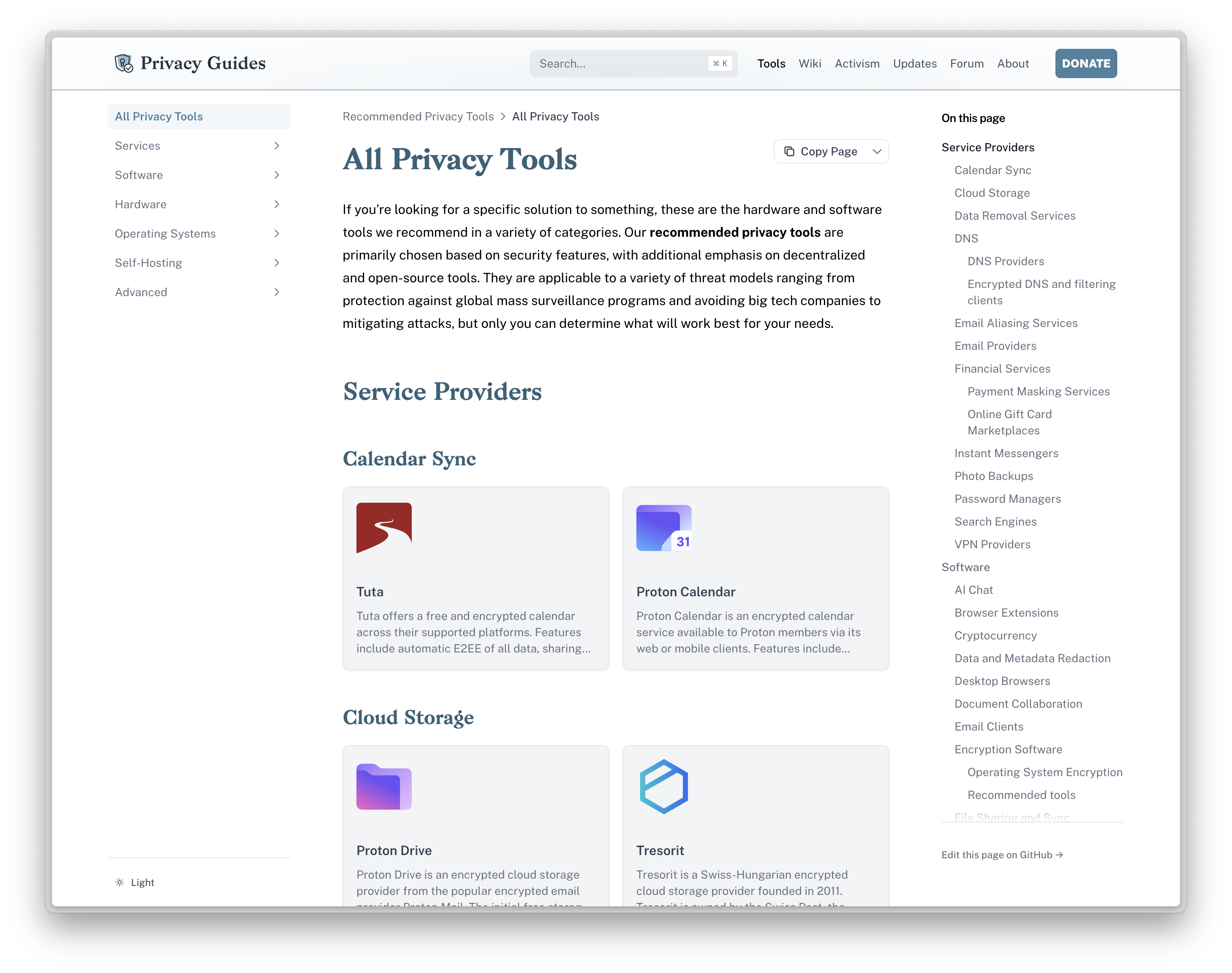 Privacy Tools